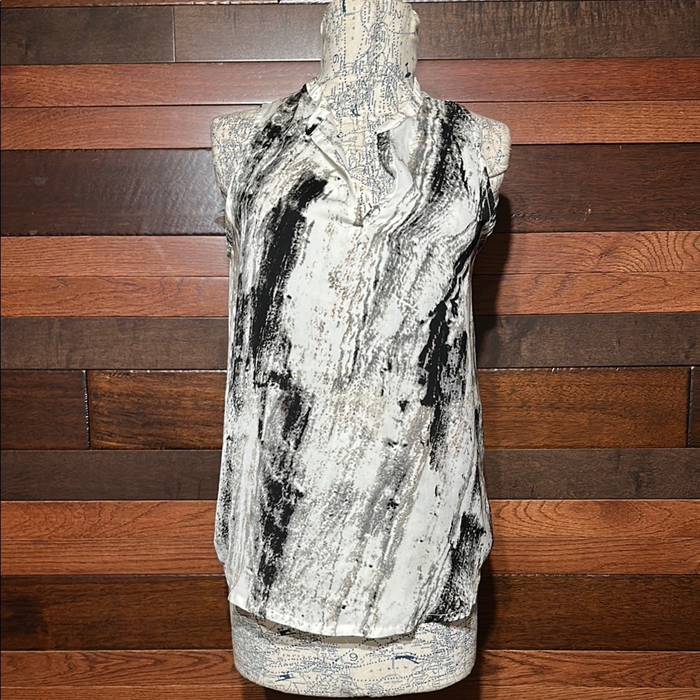 Massimo Monochrome Abstract Tank Top